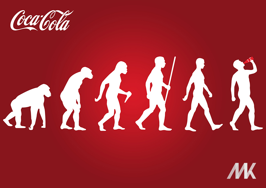 cocacola cola evolution Advertising  poster coca Silhouette drink