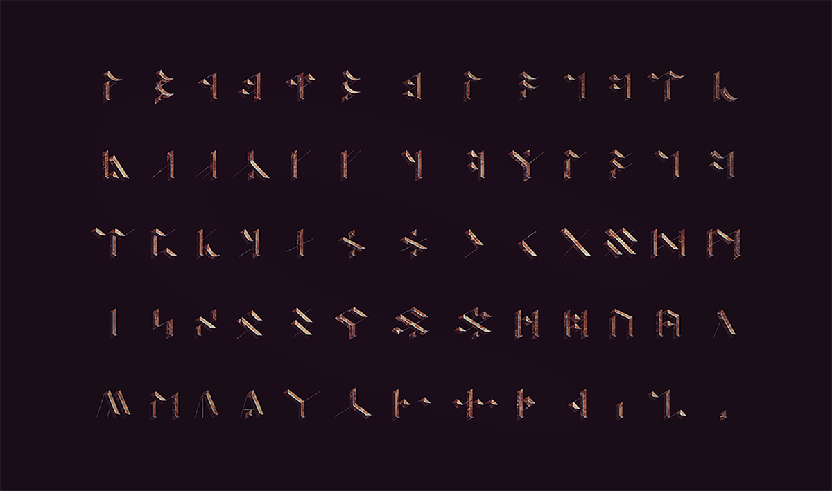 Digital Art  fanart font ILLUSTRATION  lordoftherings Tolkien type Typeface typography  