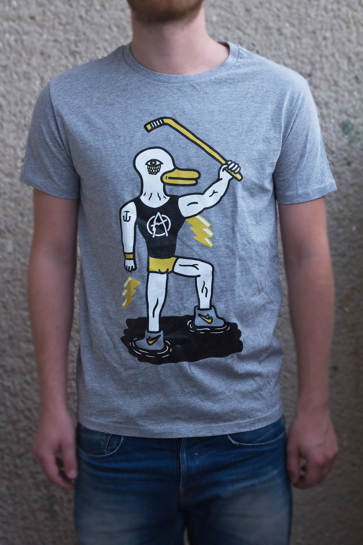 t-shirt duck Admiral ice hockey anarchist oil crazy cool Hipster
