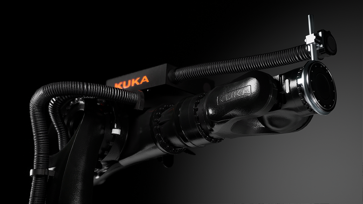 3d artist 3D model Kuka kuka manipulator KUKA robot low poly model photorealistic textures Render textures
