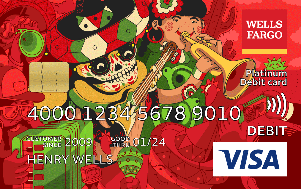 Advertising  brand identity bussiness cartoon creditcard marketing   publicidad sketches Visa WellsFargo