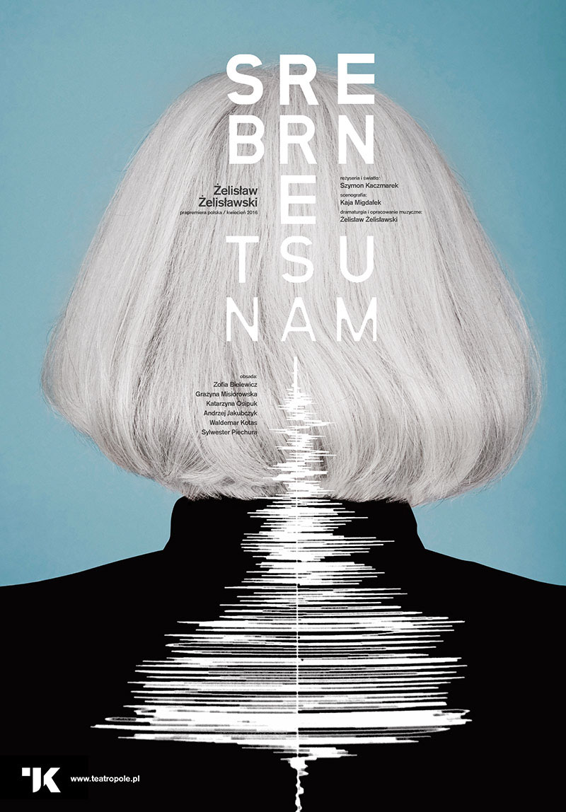 silver tsunami poster theater poster opole silver hair blue ivvanski