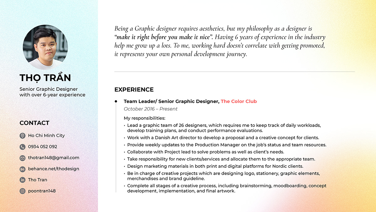 creative Curriculum Vitae CV cv design CVDesign Graphic Designer hiring Resume Senior Graphic Designer