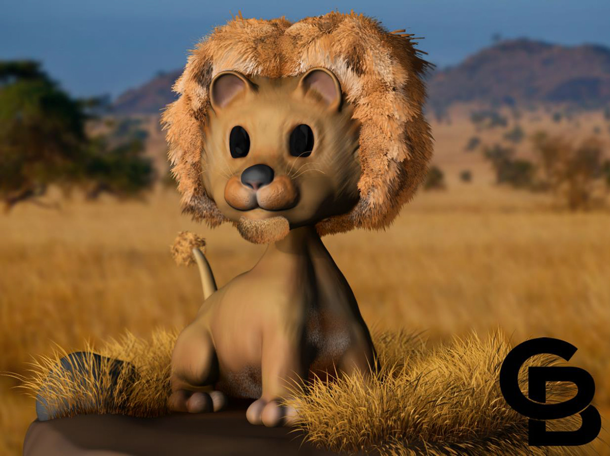 3D Leon lion