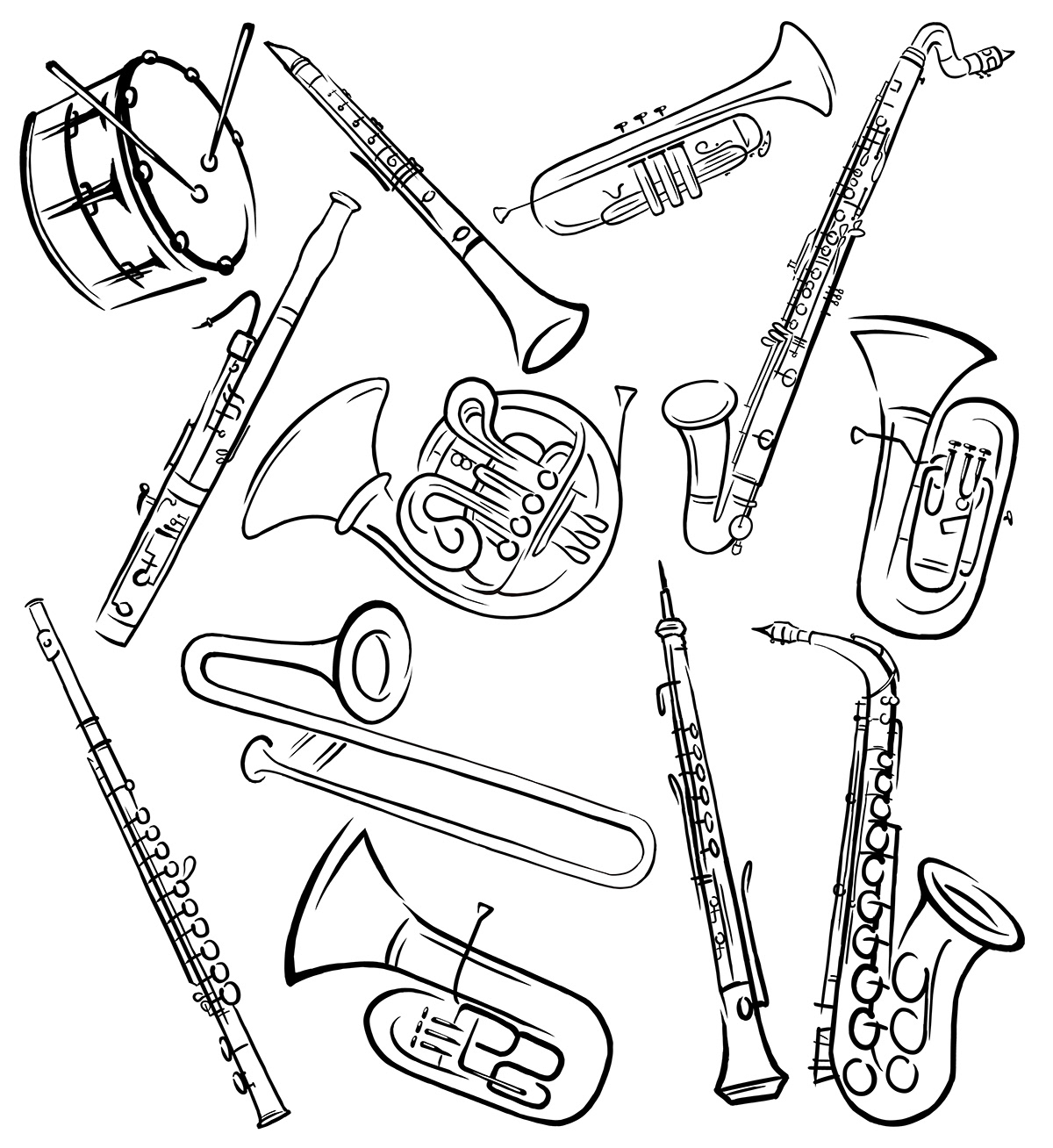 Musical instruments with t
