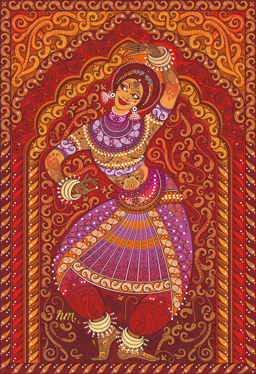 indian girl vector Vector Illustration Indian Design indian girl