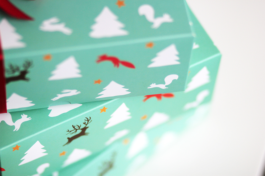 fairy forest monbon macaron box note Sweets bakery FOX rabbit deer chrismas postcard craft Рождество newyear