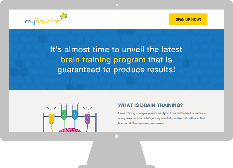 logo flat illustration vector web project brain training