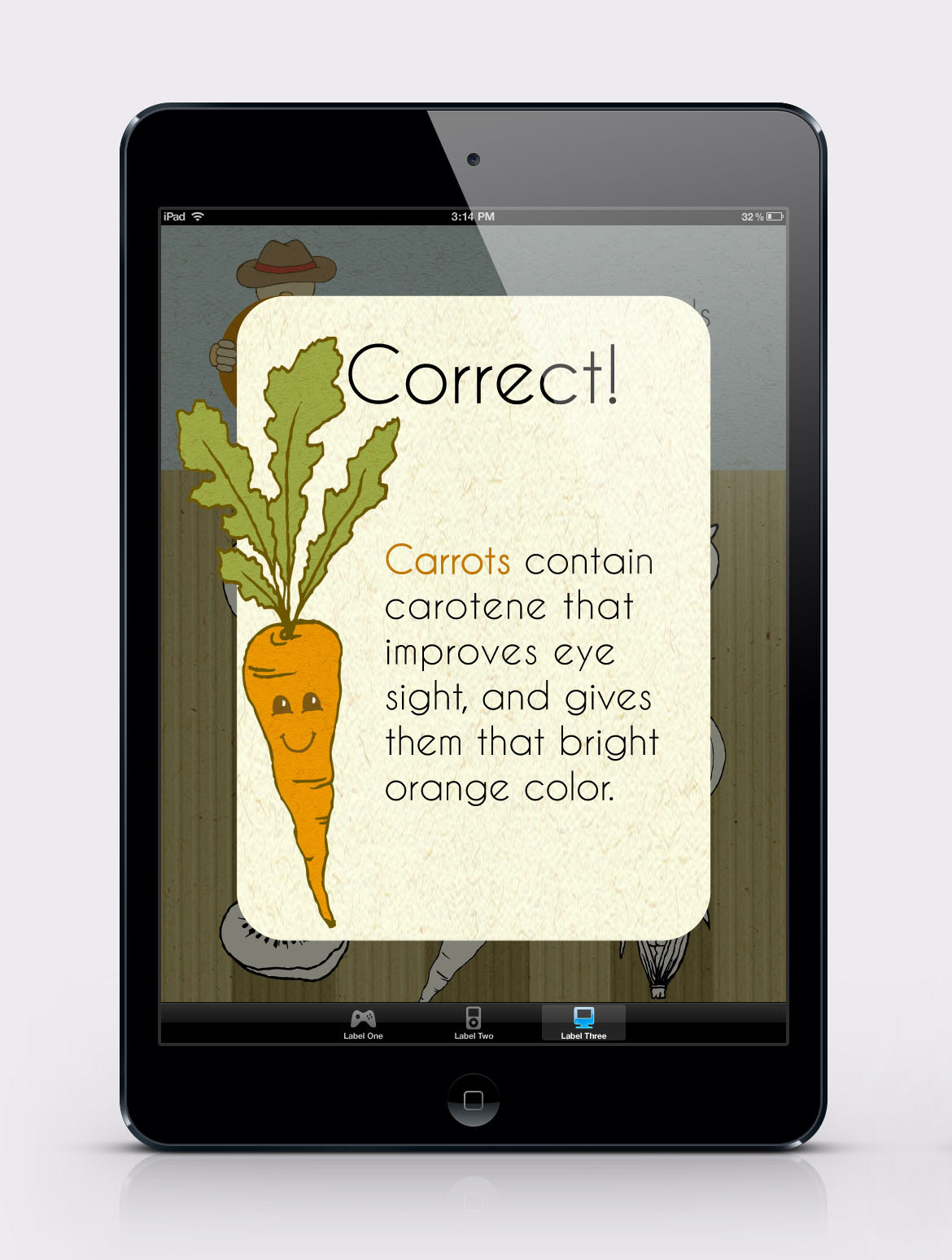 children app iPad healthy Food  color farm Cartoons fruits vegetables veggies educational interactive game design