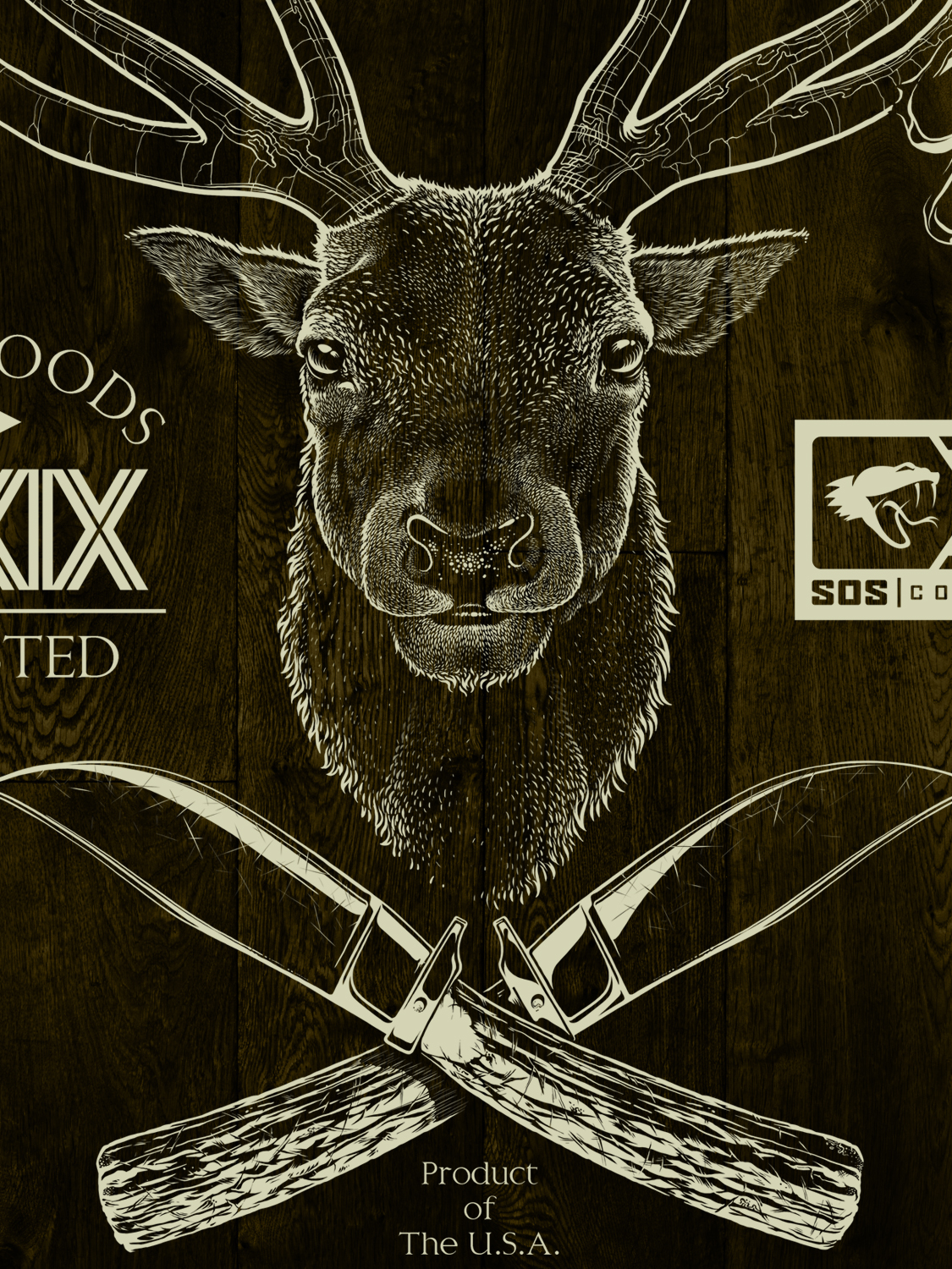 taxidermy art illustrations Blade horns buck Sos goods deer beer antlers