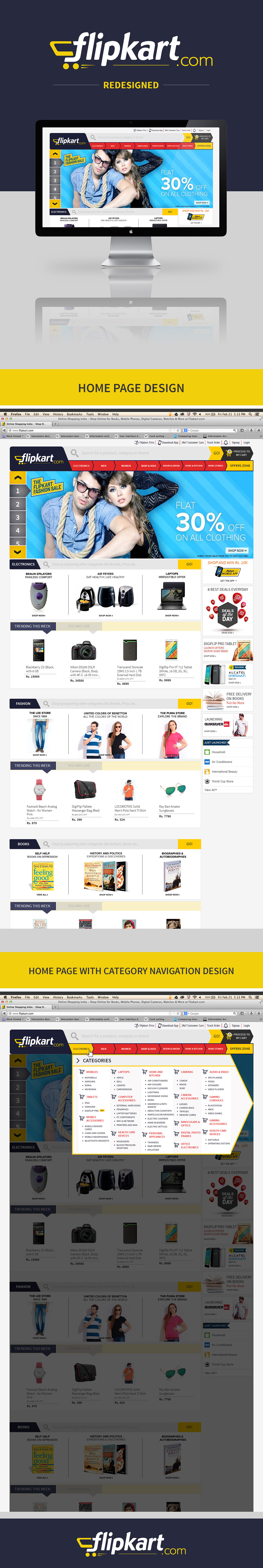 e-commerce Flipkart UI ux psd Shopping