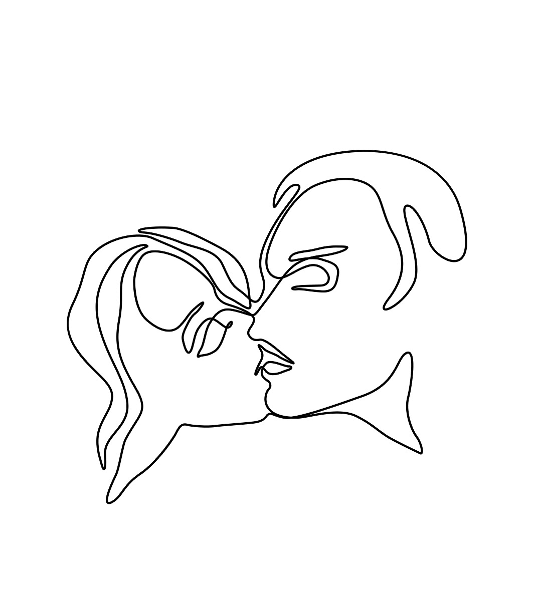 kiss kissing beauty print vector art Vector Illustration ILLUSTRATION  Drawing  digital illustration vector