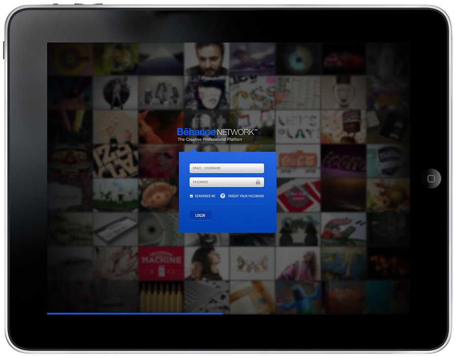 Behance iPad behance ipad UI user interface