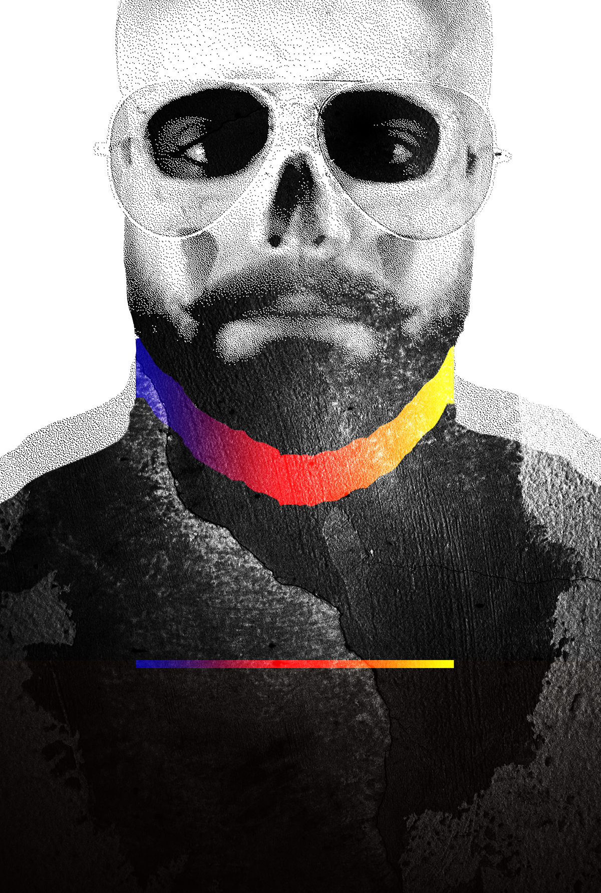 fight club poster Poster Design cairo egypt black and white weird skull self portrait bitmap mixed fizo