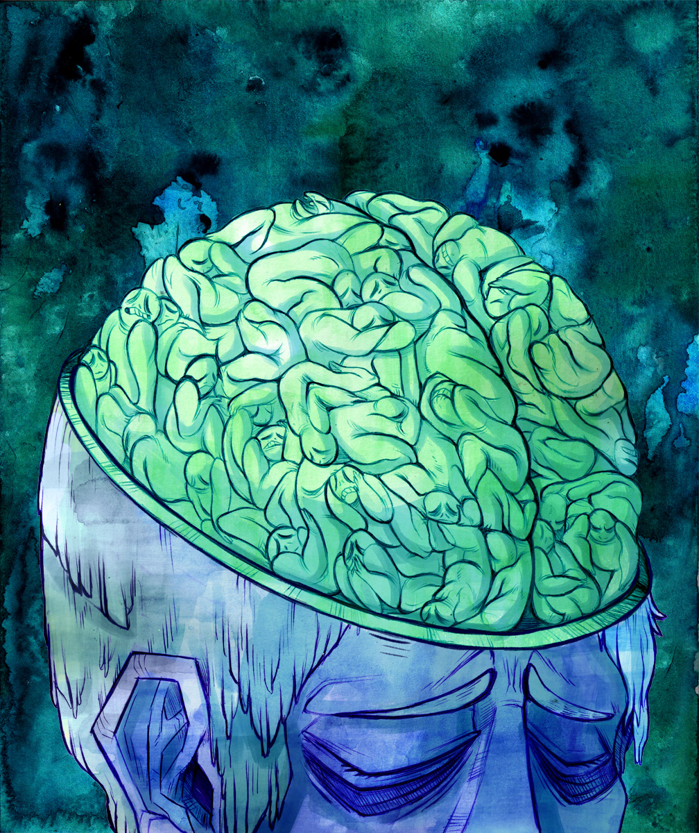 mental illness brain conceptual illustration2015