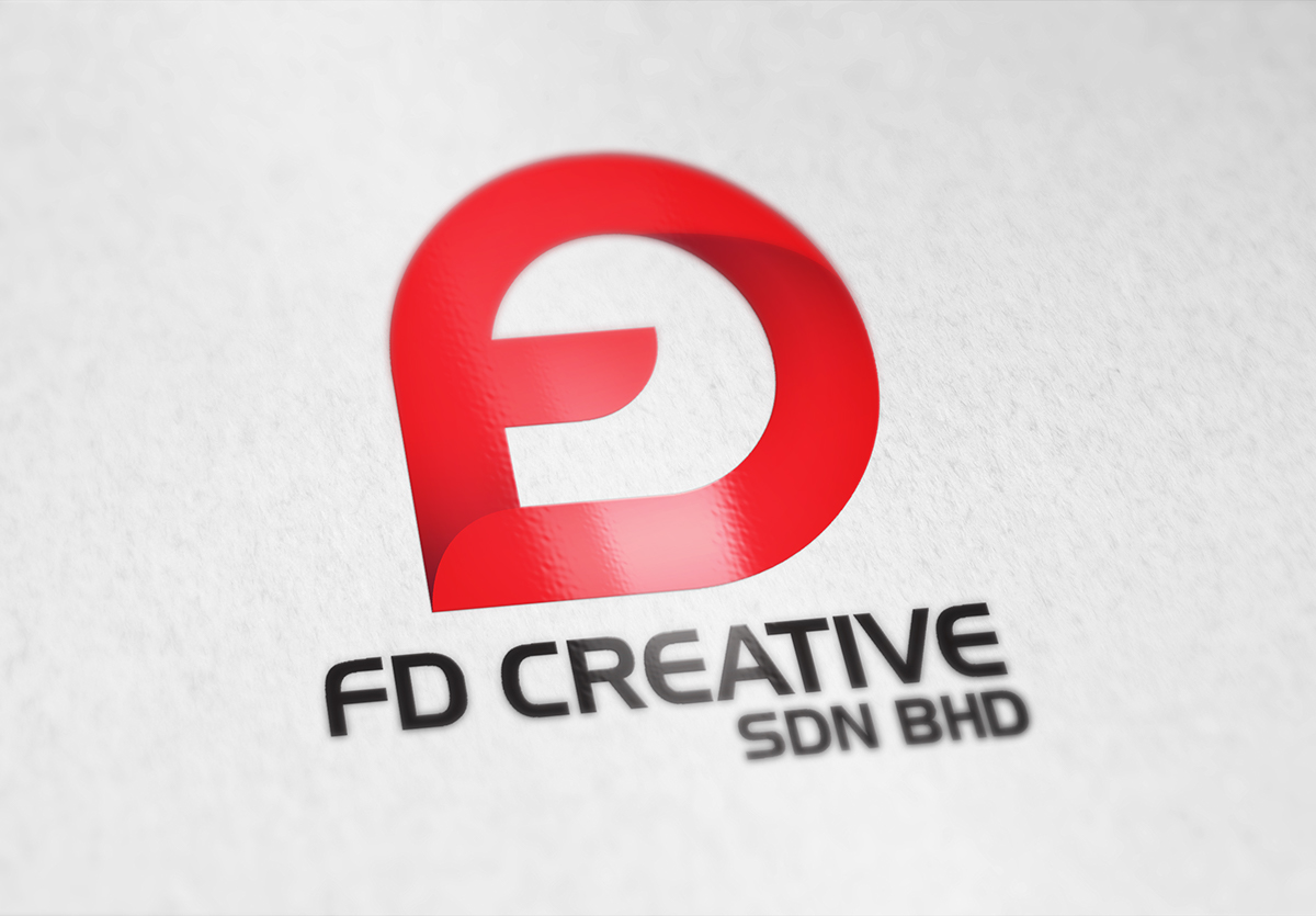 FD creative logo Logo Design development red White black corporate idea inspiration logos Logotype logofolio malaysia