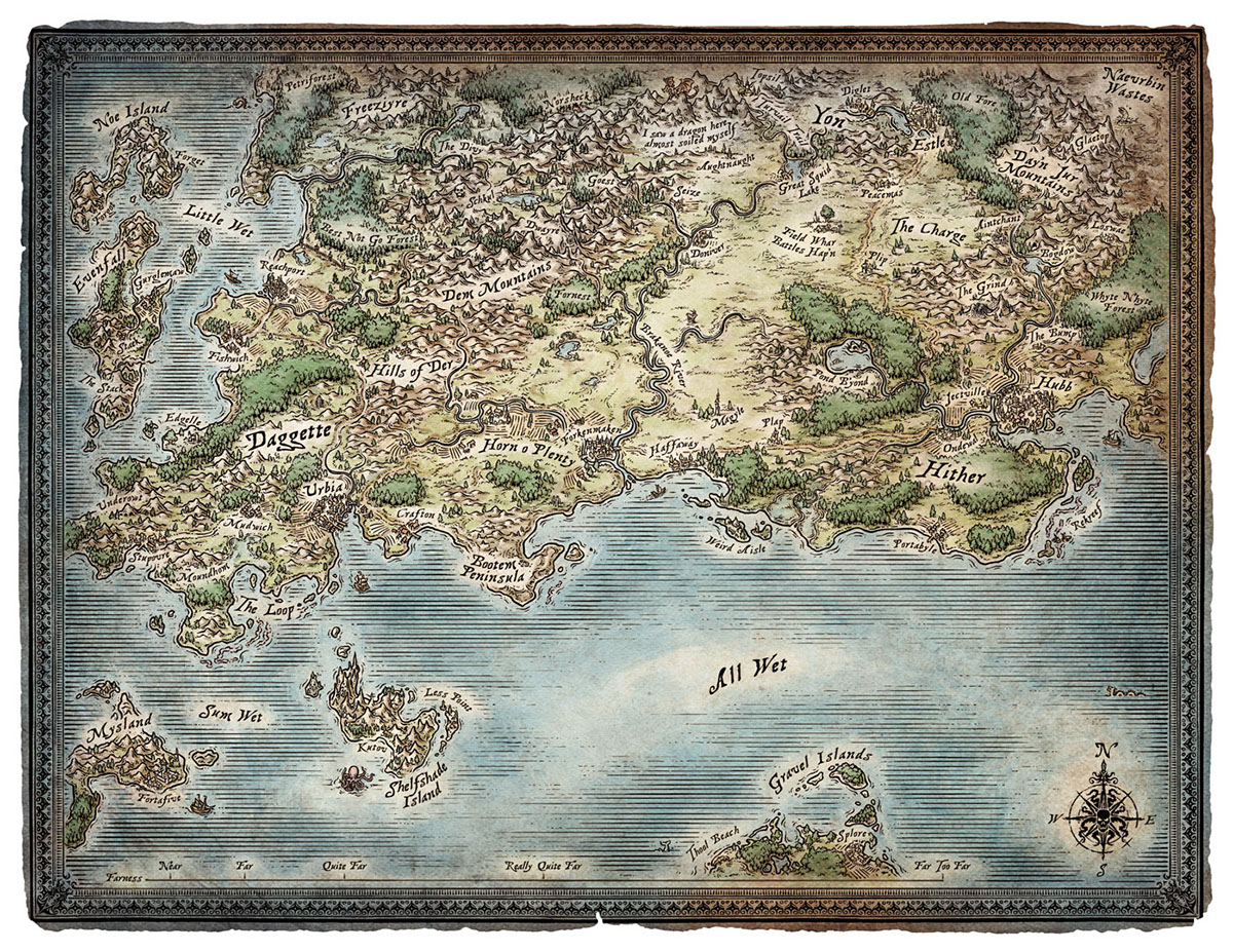 A poster map of the world of Skullkickers; created in collaboration with co...