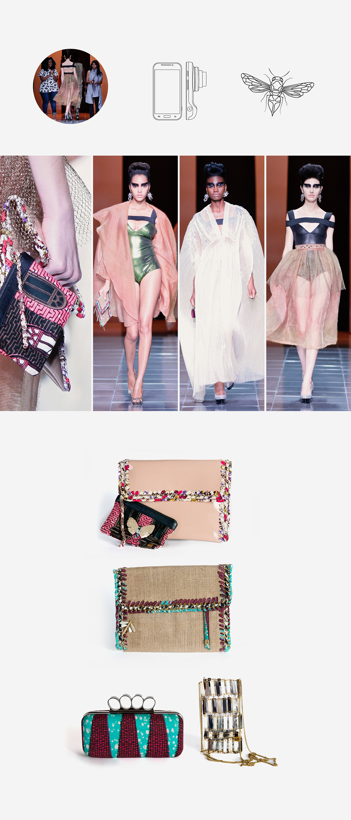 Adobe Portfolio africa Fashion  Samsung accessories bag Show designer runway