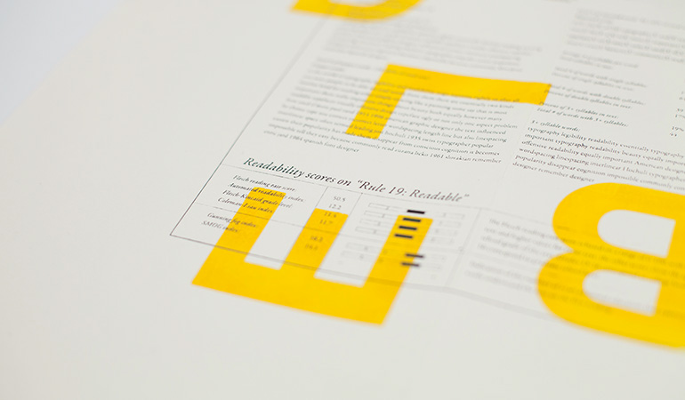 letterpress offset screenprint type readablility Readable poster