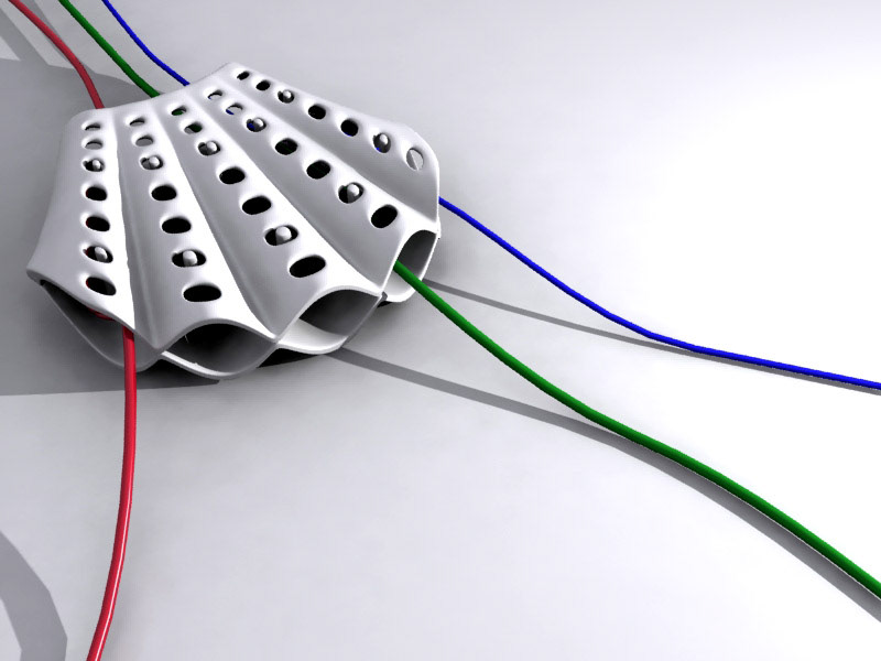 shell cord Cable manager 3d printing