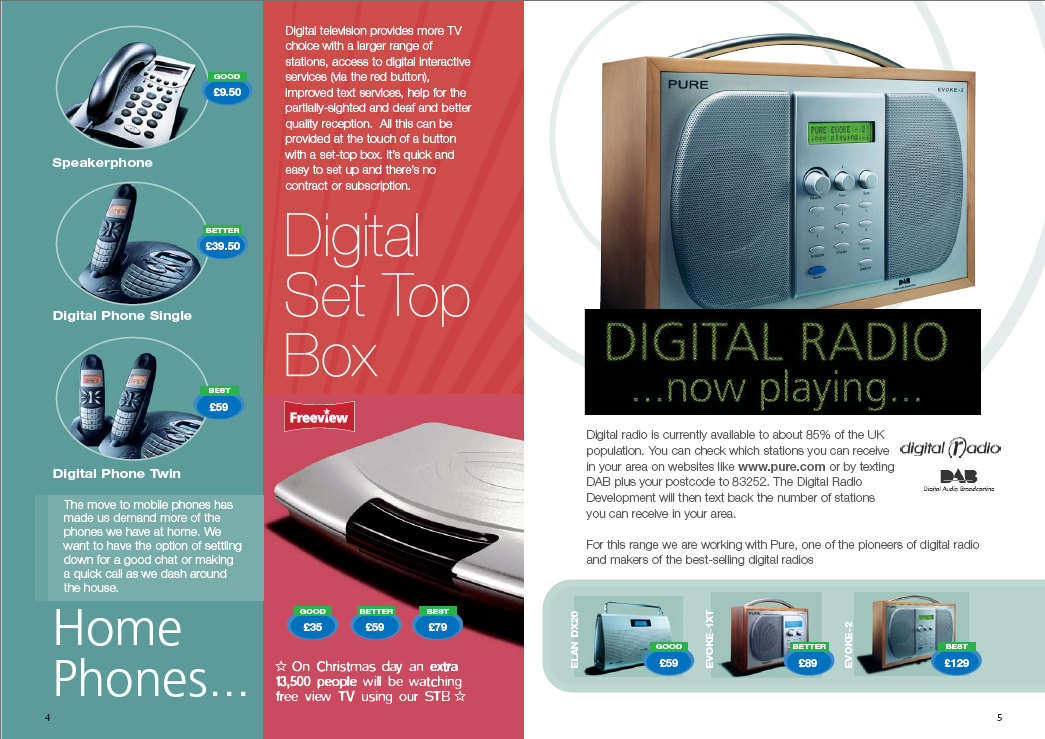 Technology marks and spencer brochure Digital Radio