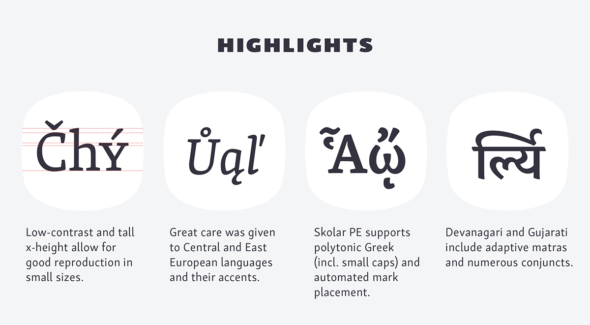 Skolar - Typeface Informational Graphic on Behance