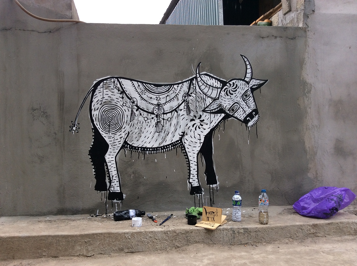 streetart paint animal vietnam