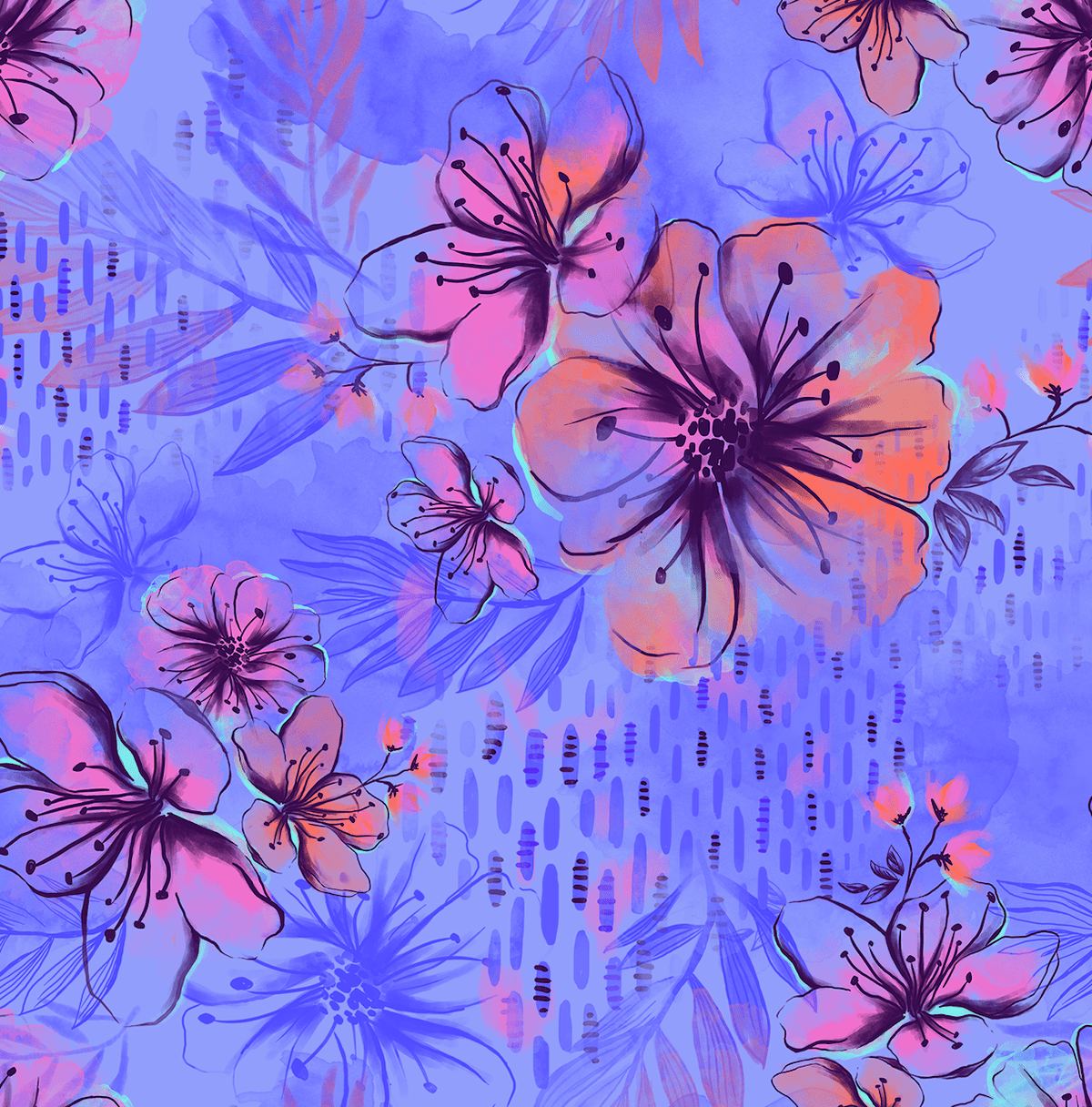 BEACHWEAR flowerprint pattern print