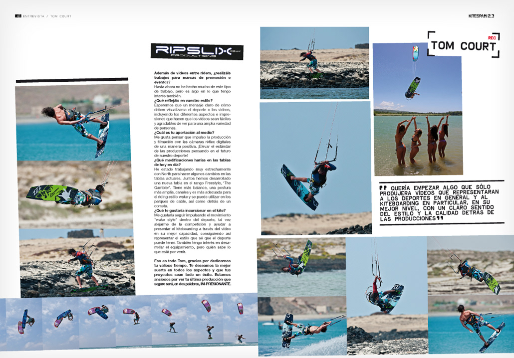 Kitesurf Kitespainmag magazine editorial Diseño editorial diseño gráfico diseño revista Kite Surf