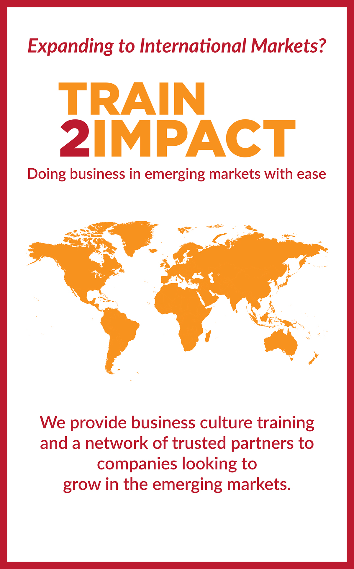 Train2Impact training impact Website logo organization NGO business non-profit simple