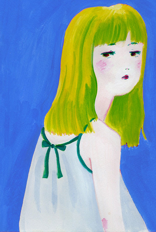 acrylicgouache Drawing  girl ILLUSTRATION  painting  