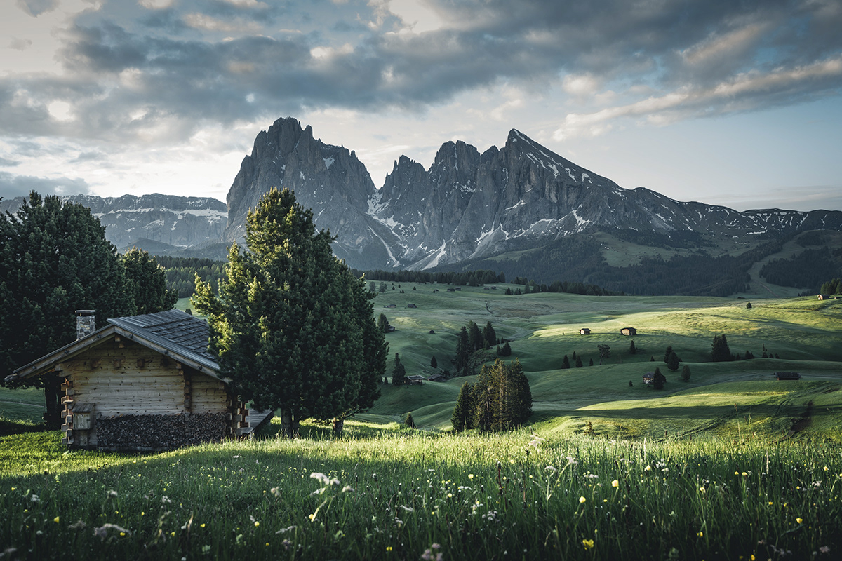 dolomites Italy mountains huts church alps wilderness shelter cabin Hike