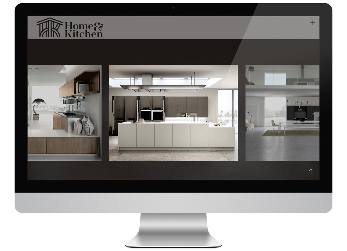 Home & Kitchen website design on a desktop computer