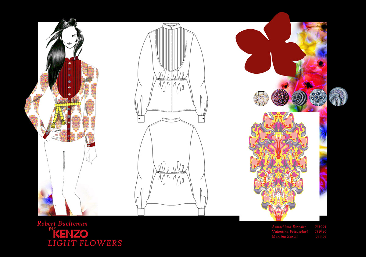 textile print Flowers kenzo robert bueltman bluses