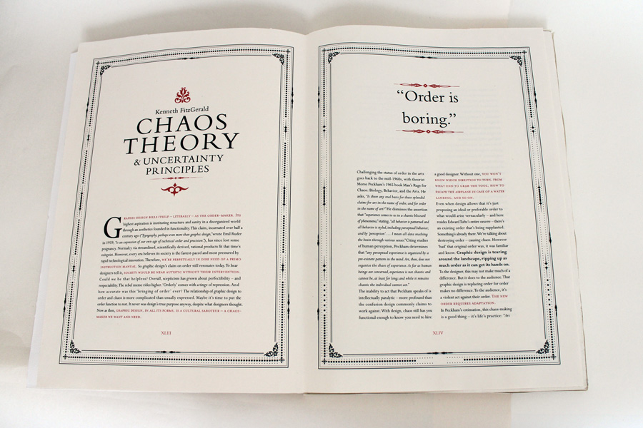 chaos theory Kenneth Fitzgerald Chaos magazine layout typographic magazine layout Typography editorial