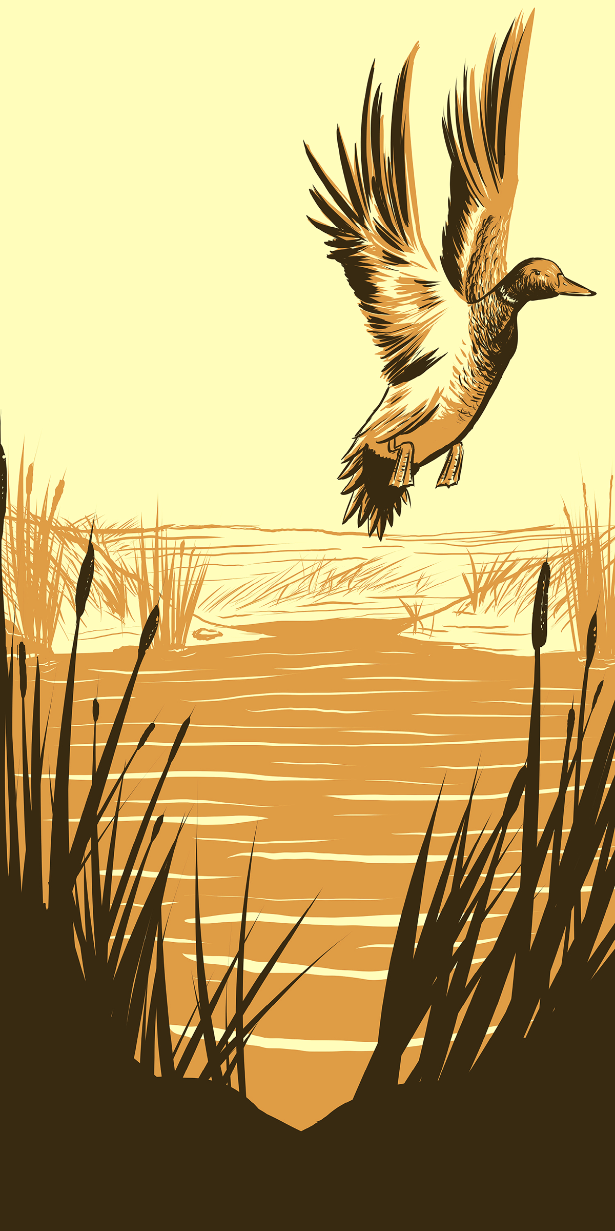 quail deer duck mallard buck stag Drake Hunt Hunting wildlife digital illustration manga studio