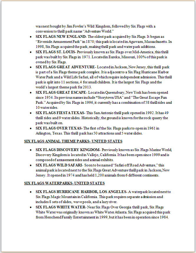 Six Flags Six FlagsAmerica campaign plan Social Networking Campaign Stephanie Hertl situation Goals Objectives tactics Overview fact sheet Radio PSA radio script 30 second spot 60 Second Spot