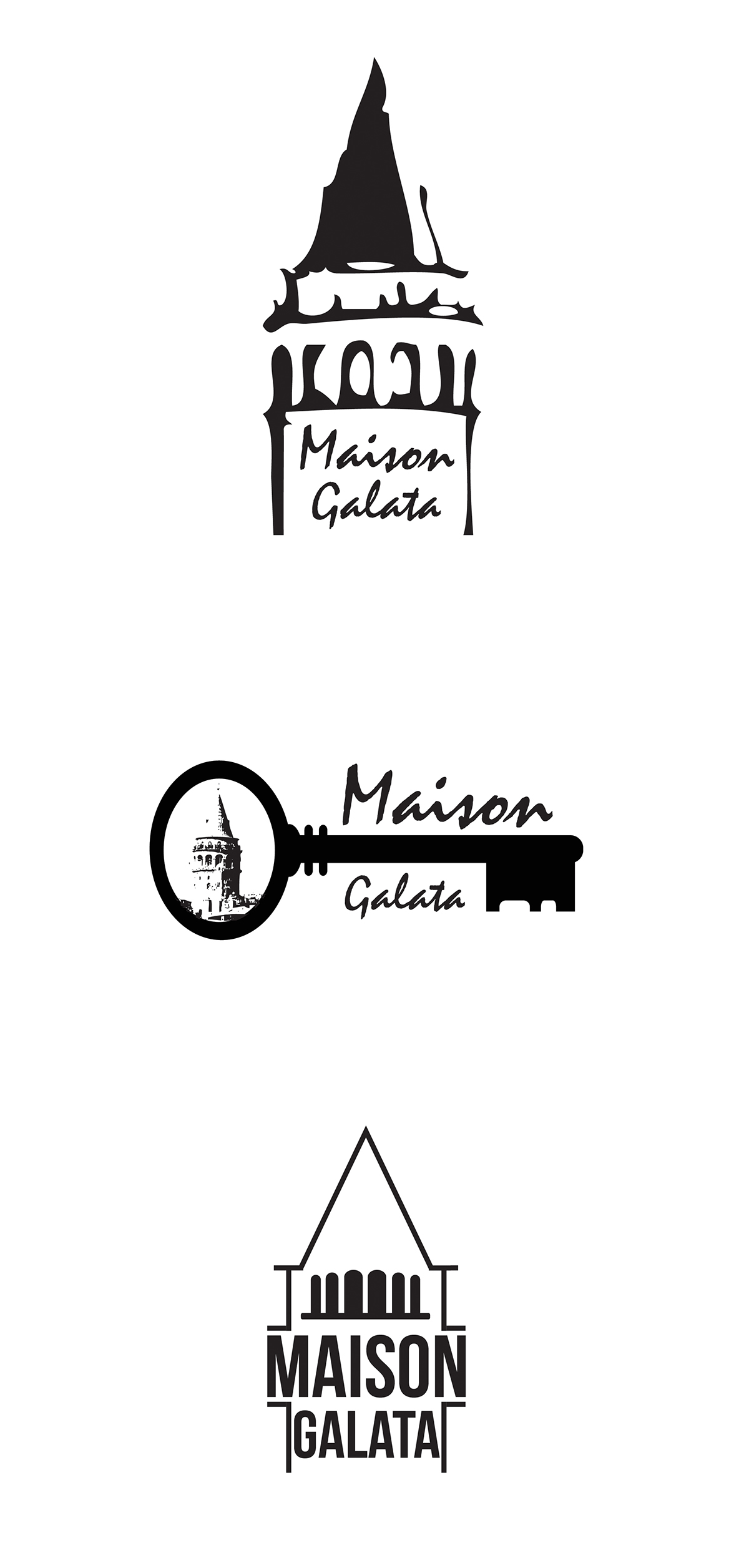 galata  galata tower  maison  Maison Galata  logo branding 