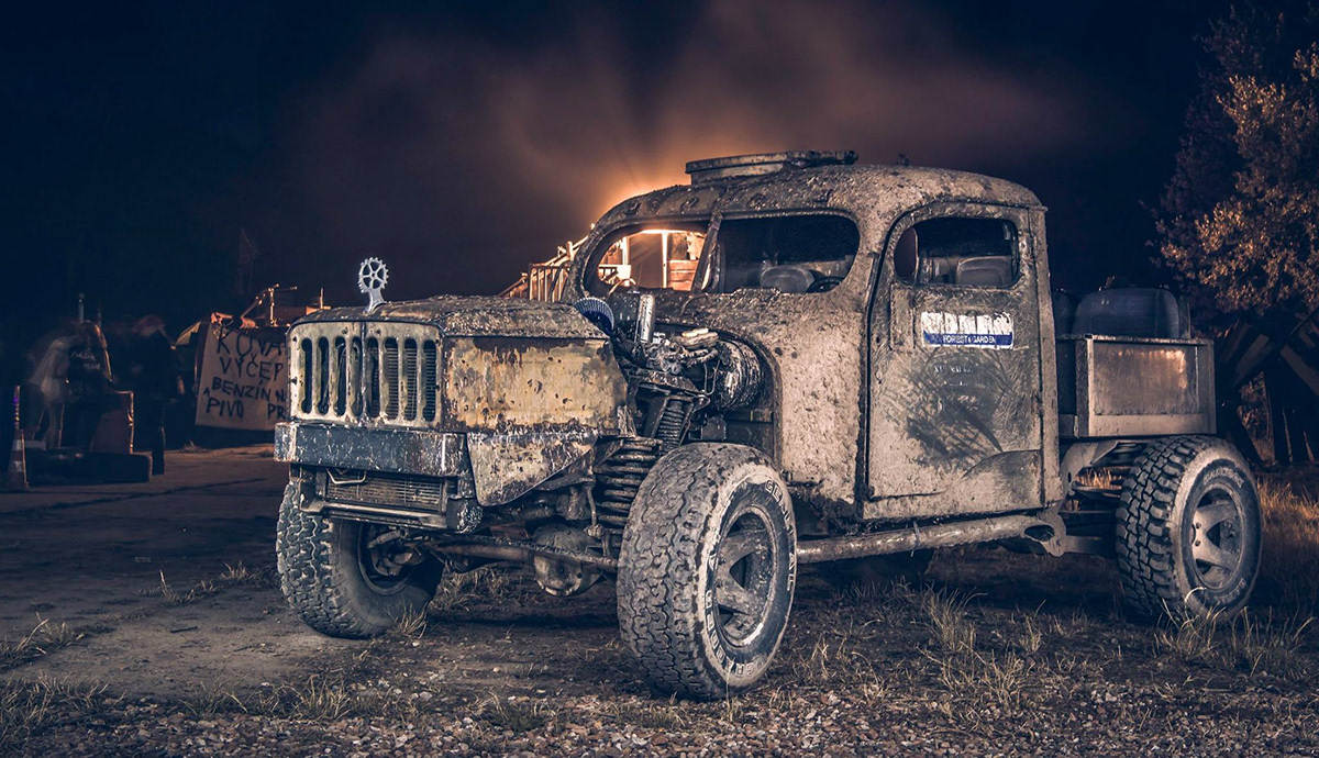 build car dieselpunk hot rod jeep Offroad patina postapocalyptic rat rod wasteland
