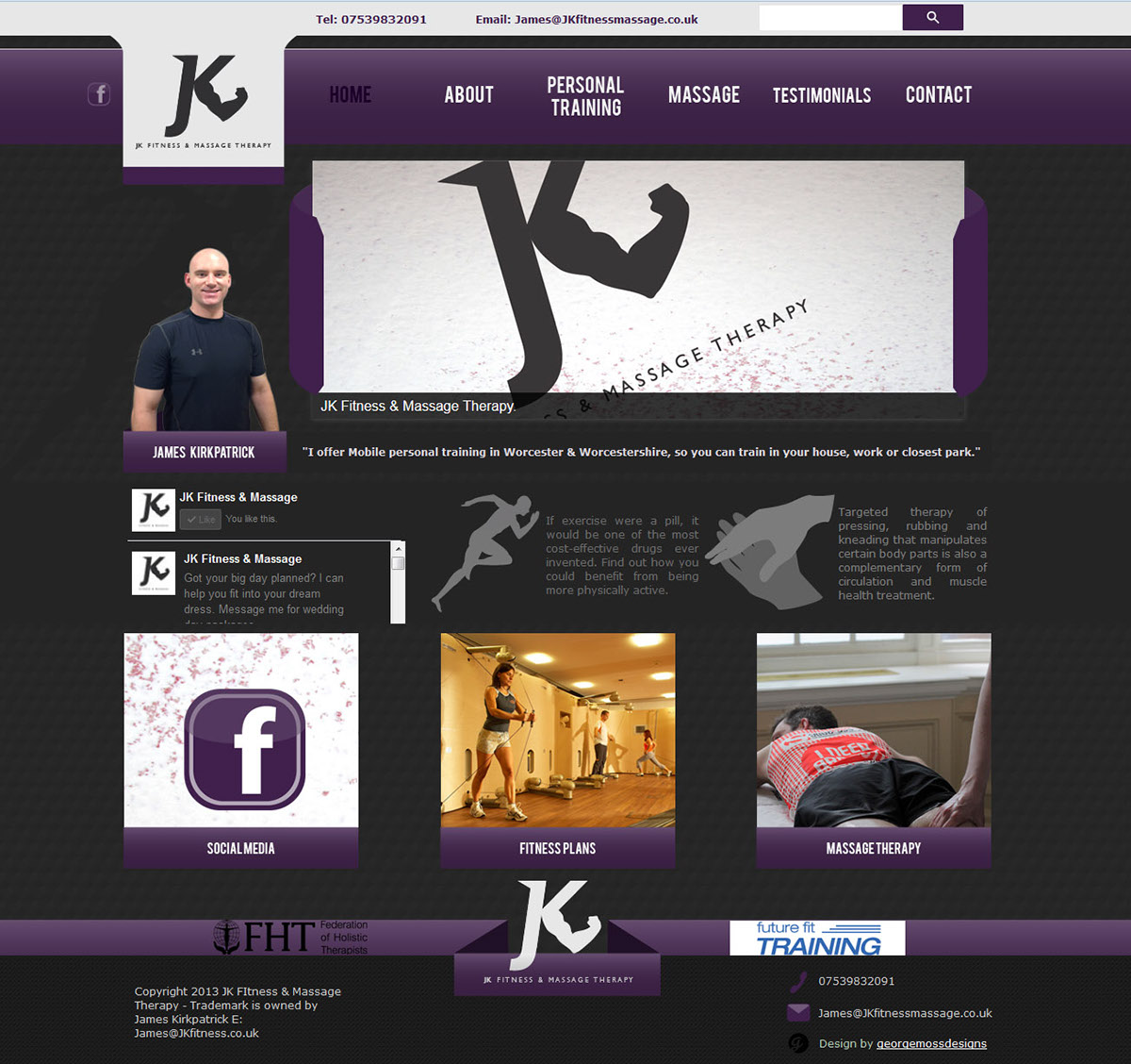 fitness logo Logo Design massage jk therapy fitness website web design fitness gym web design gym design