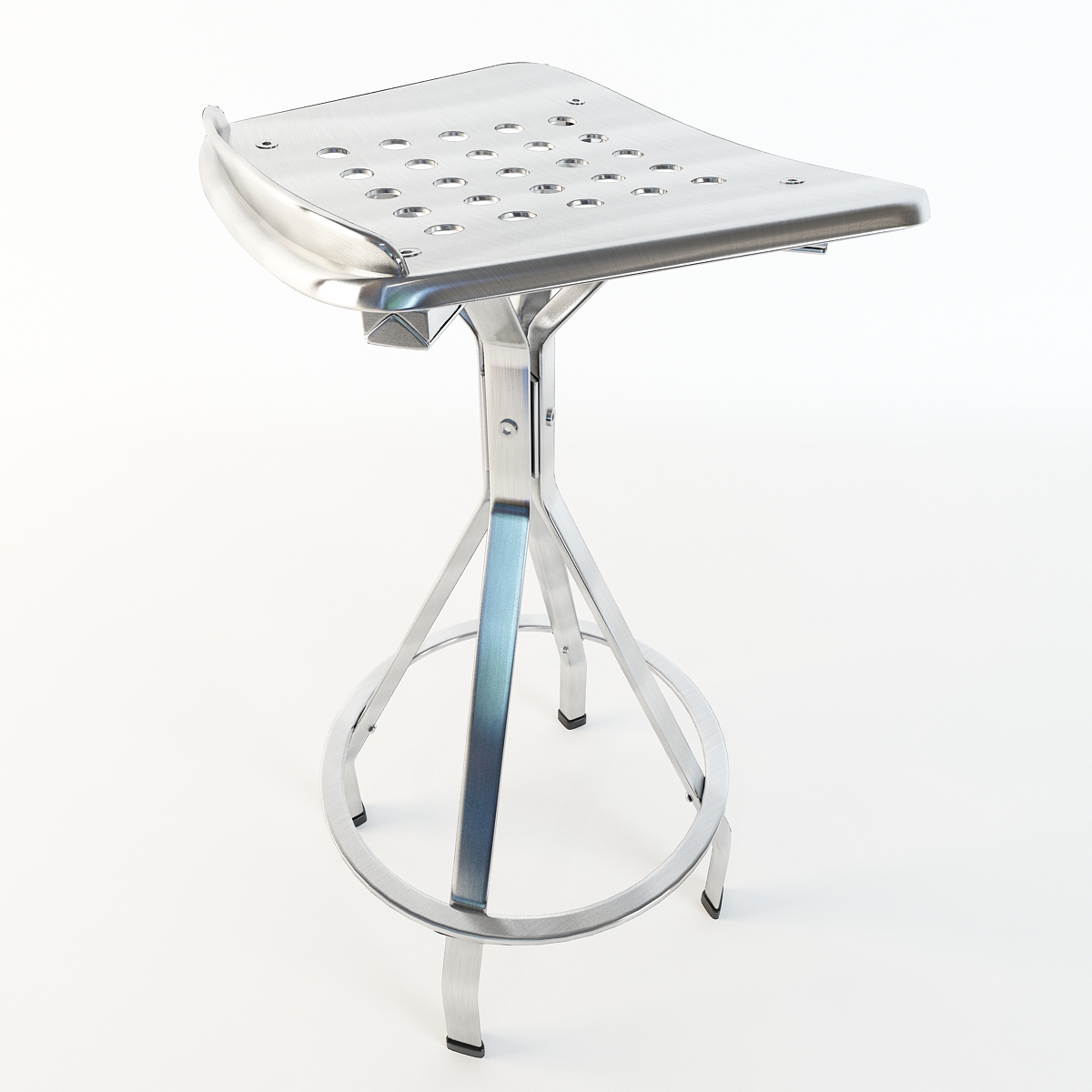 stool metal 3dsmax vray Turbosquid 3dmodel topology kitchen Render bar