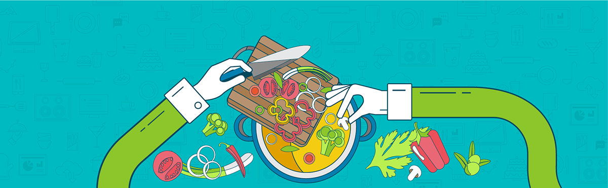abobe illustrator blog illustration blog illustrations digital illustration ILLUSTRATION Restaurant Tech vector