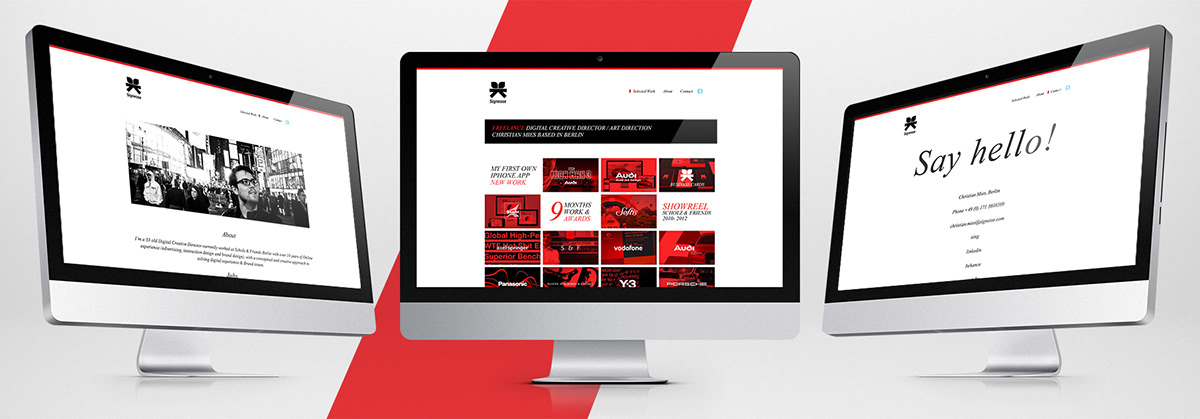 Webdesign prosite Behance black red design logo identity Business Cards Web Website portfolio personal flat
