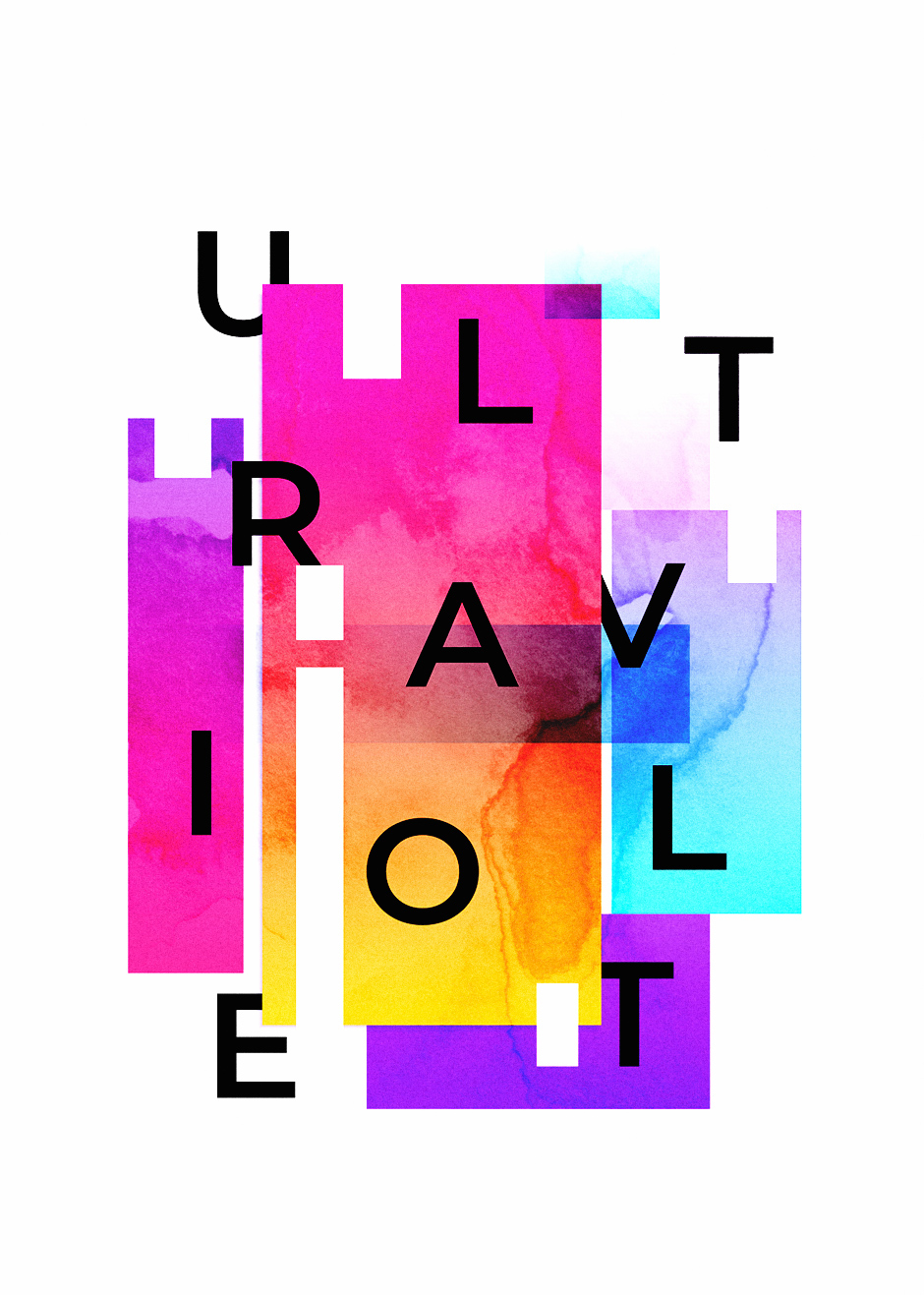typography   ultraviolet design violet poster