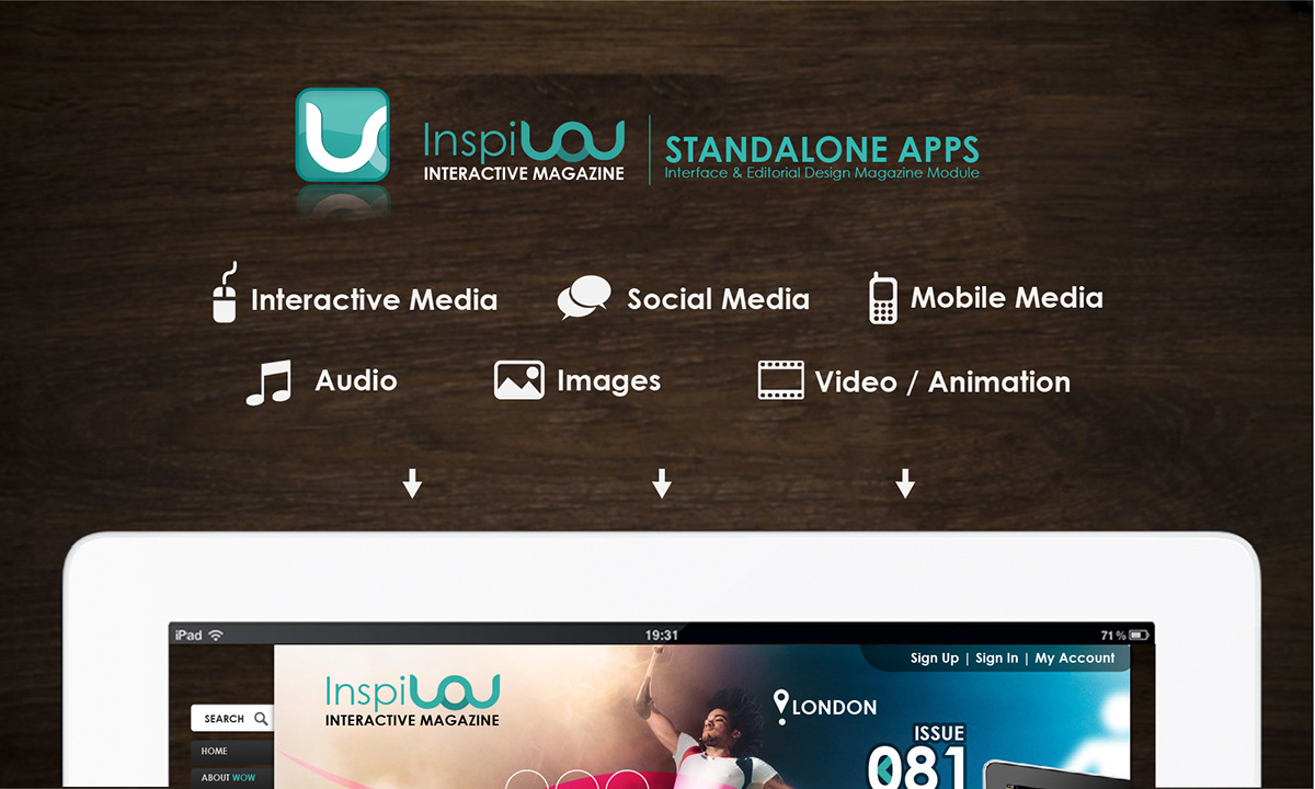 application interface branding Logo Digital Magazine