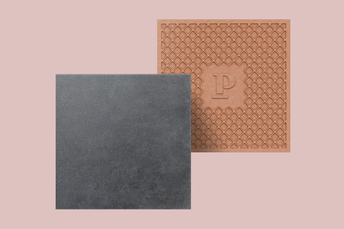 brand ceramic rebranding tile pattern Terrazzo box brand manual Corporate Identity furniture