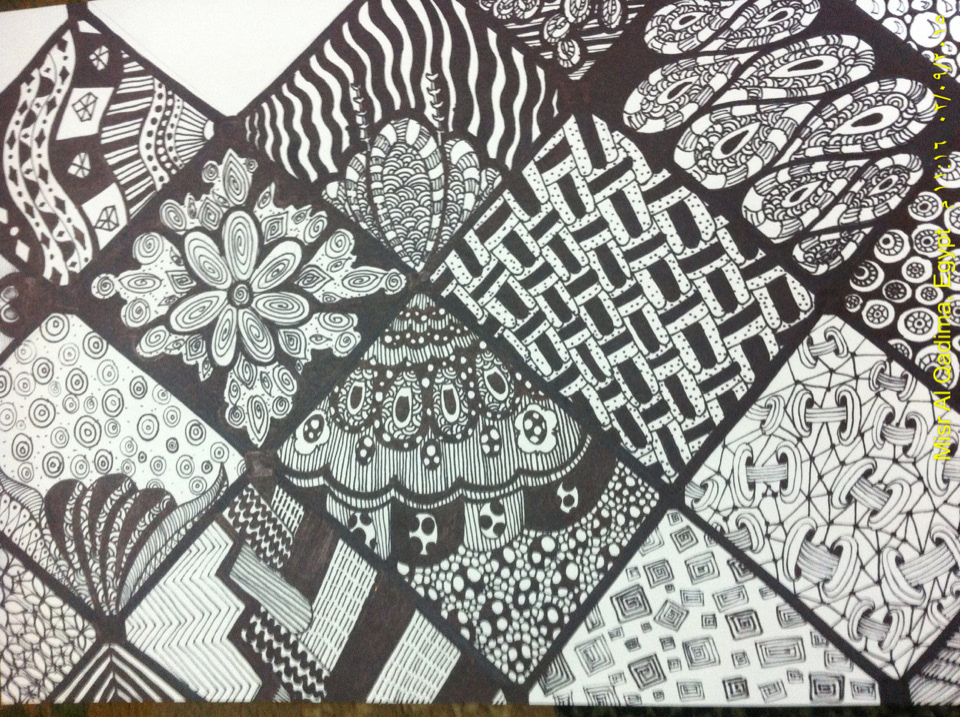 pattern zentangles tangles doodles
