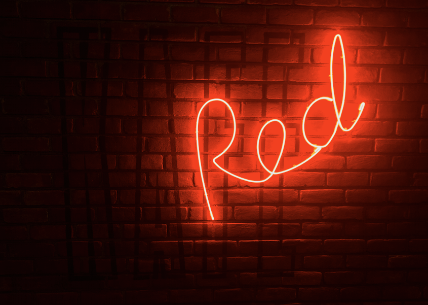 red restaurant cafe surat type-collage rustic Coffee menu neon