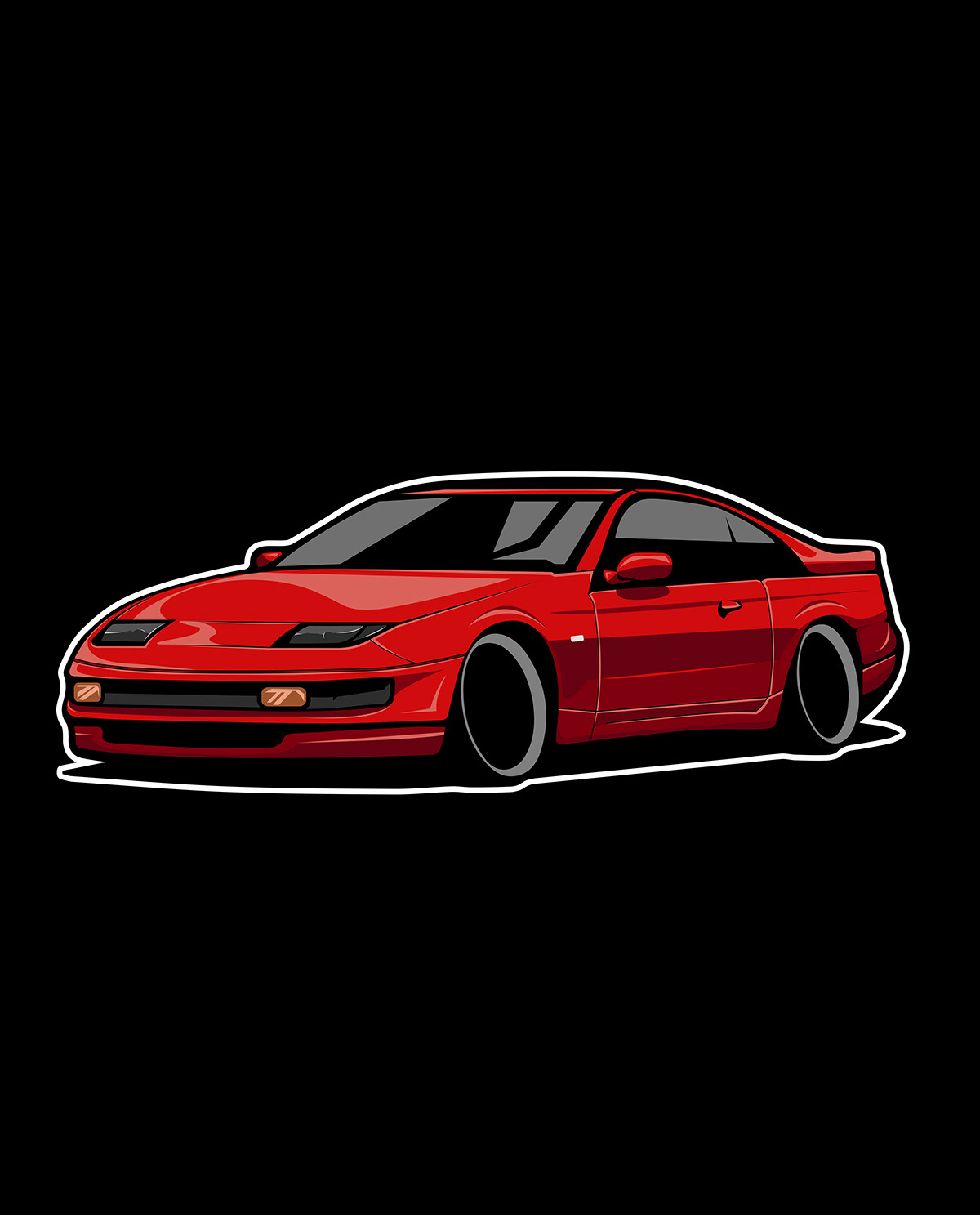300zx adobe illustrator automotive   car car design Graphic Designer Nissan vector Vehicle
