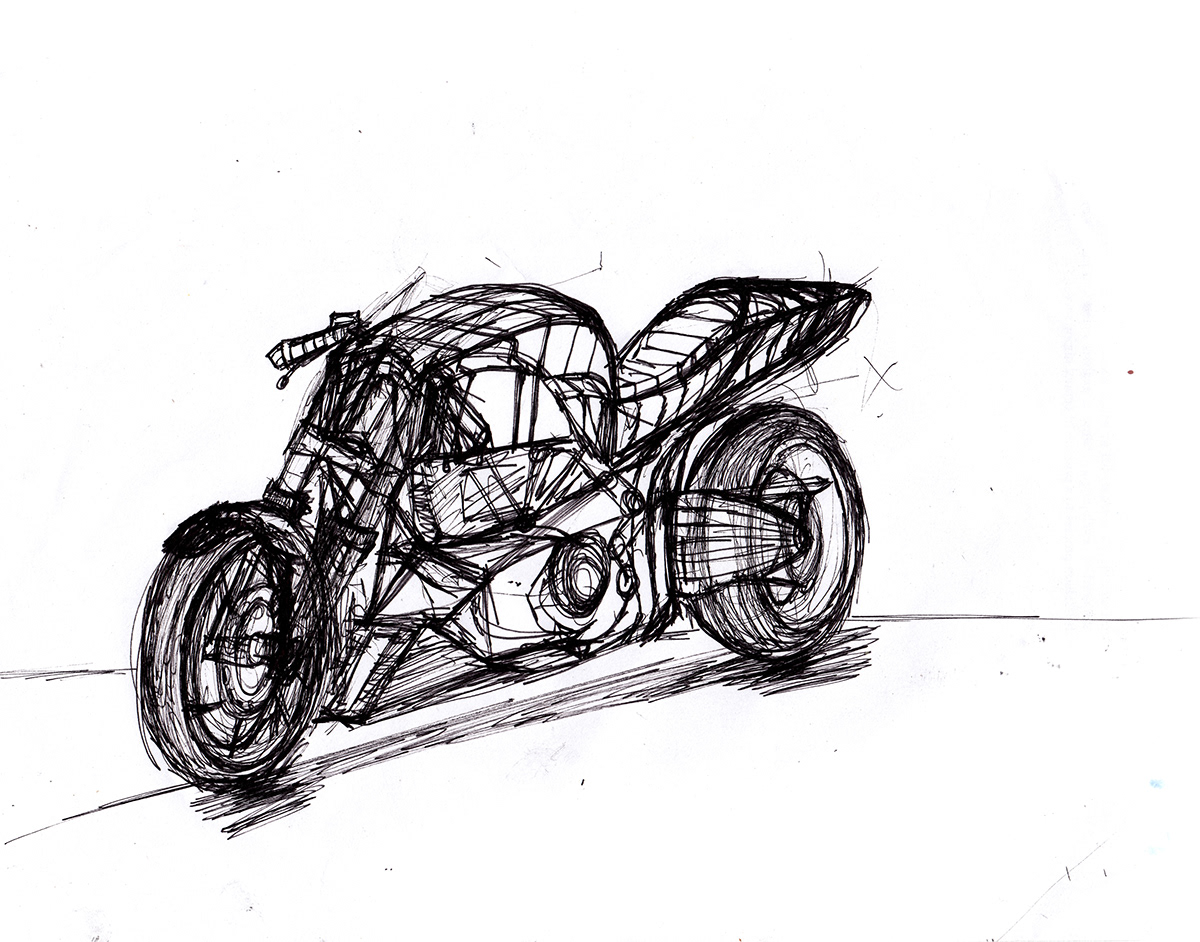 motorcycle bikes doodles sketches pen sketches